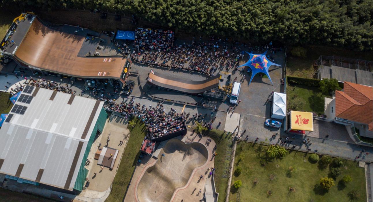 Vista aérea da Greenbox